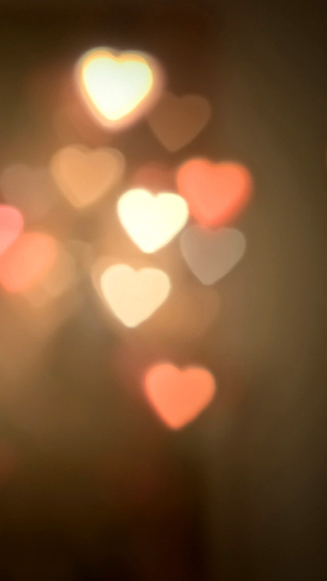 Blurred Heart Halos Wallpaper iPhone