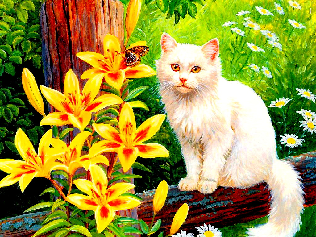 Spring Cat Wallpaper Cats
