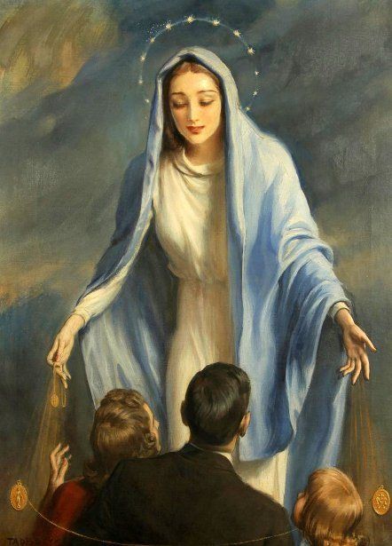 Mother Mary Bestowing Blessings Blessed Virgin
