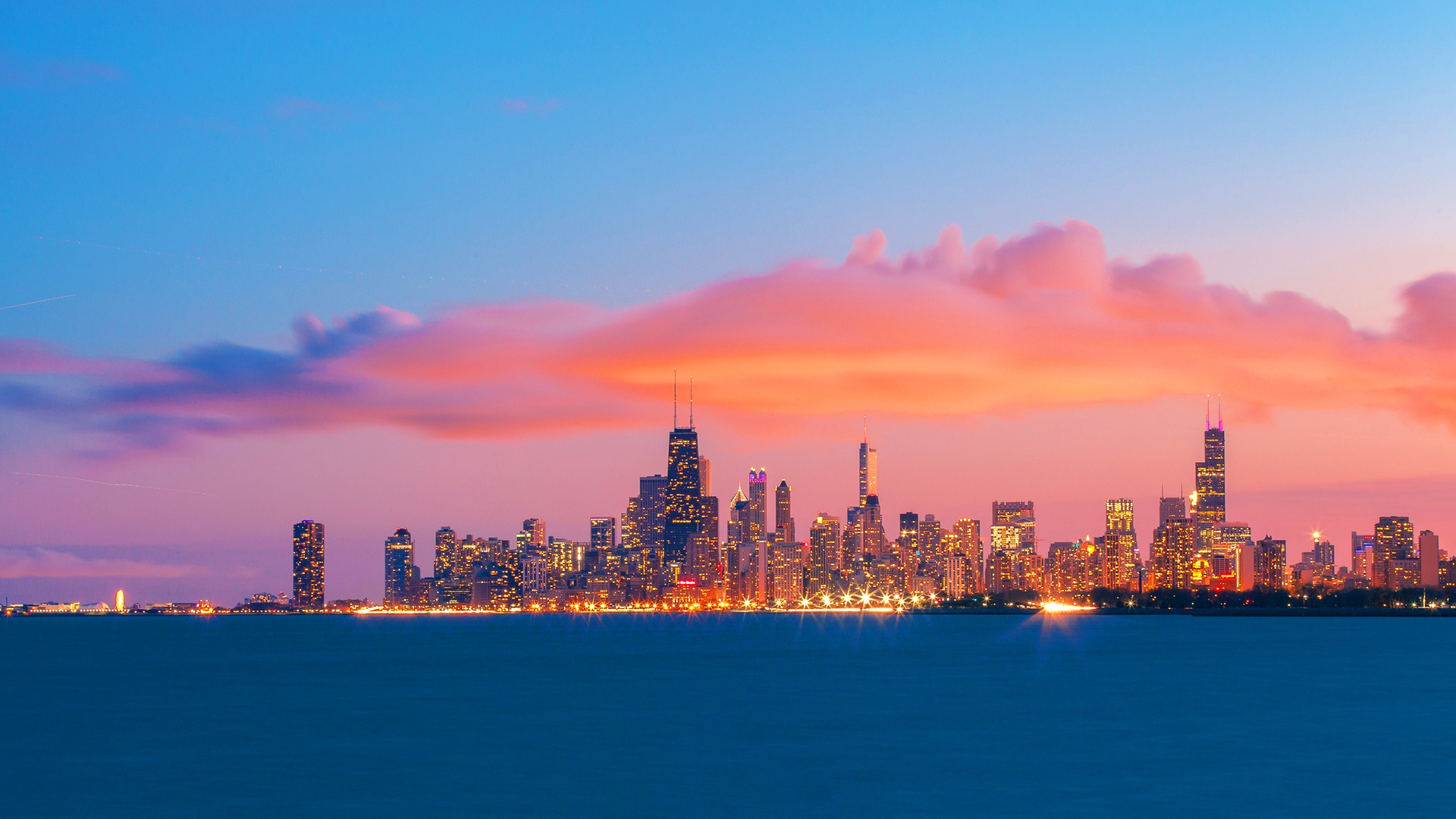 chicago skyline wallpaper 1920x1080