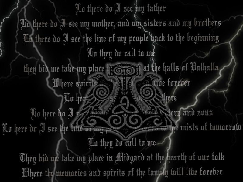 Norse Valhalla Wallpaper Viking prayer by