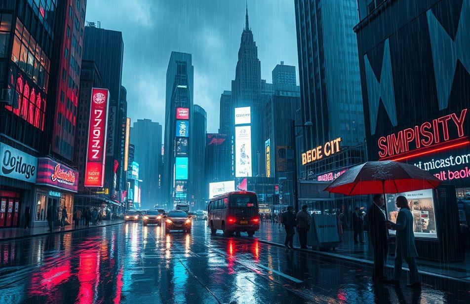 City Rain Wallpaper