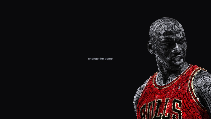 Nba Basketball Michael Jordan Chicago Bulls Black Background Wallpaper