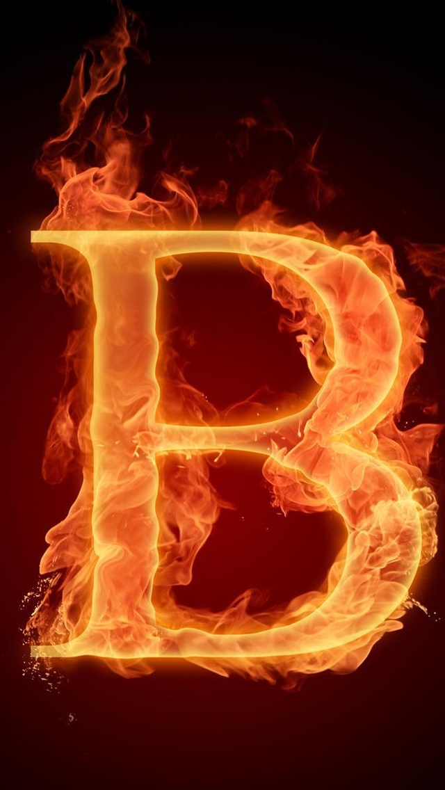Burning Letter B iPhone 6 6 Plus and iPhone 54 Wallpapers
