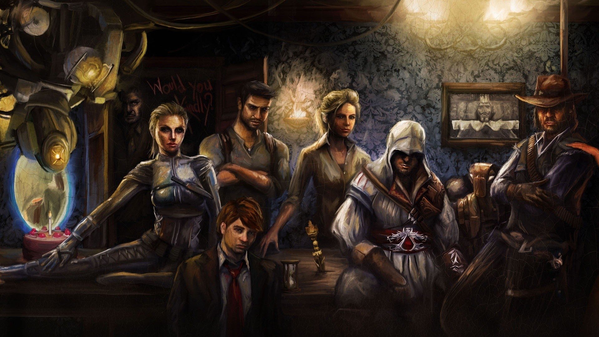 Lara Croft Drake Red Dead Redemption Uncharted Wallpaper Background
