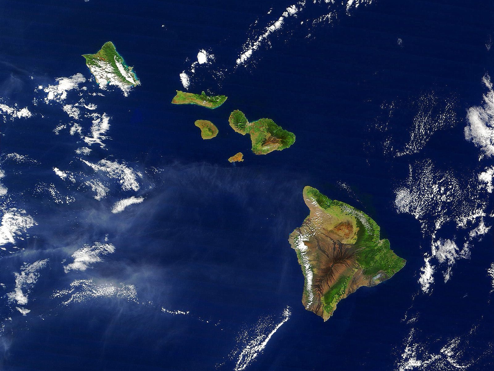 Hawaii Image Satellite Image Of The Hawaiian Islands Wallpaper Photos