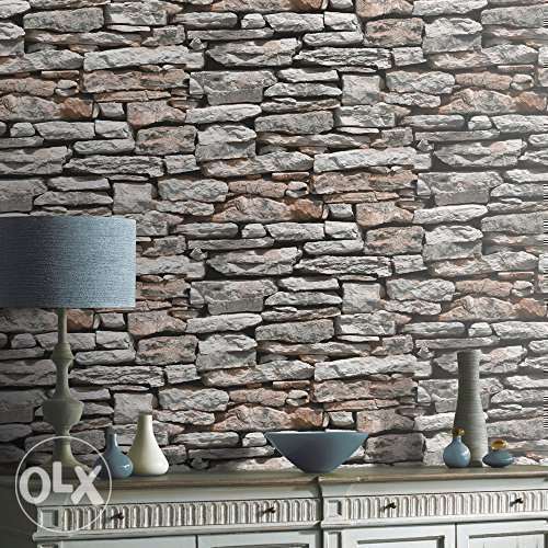 Stone Wall Brick Effect Photographic Wallpaper Lahore Furniture