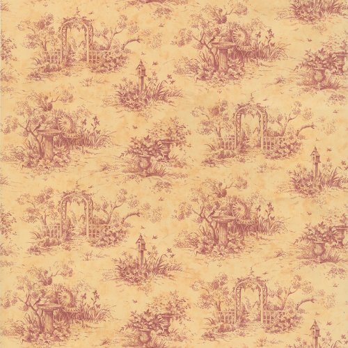 Waverly Country Toile Wallpaper Red Inch Wide