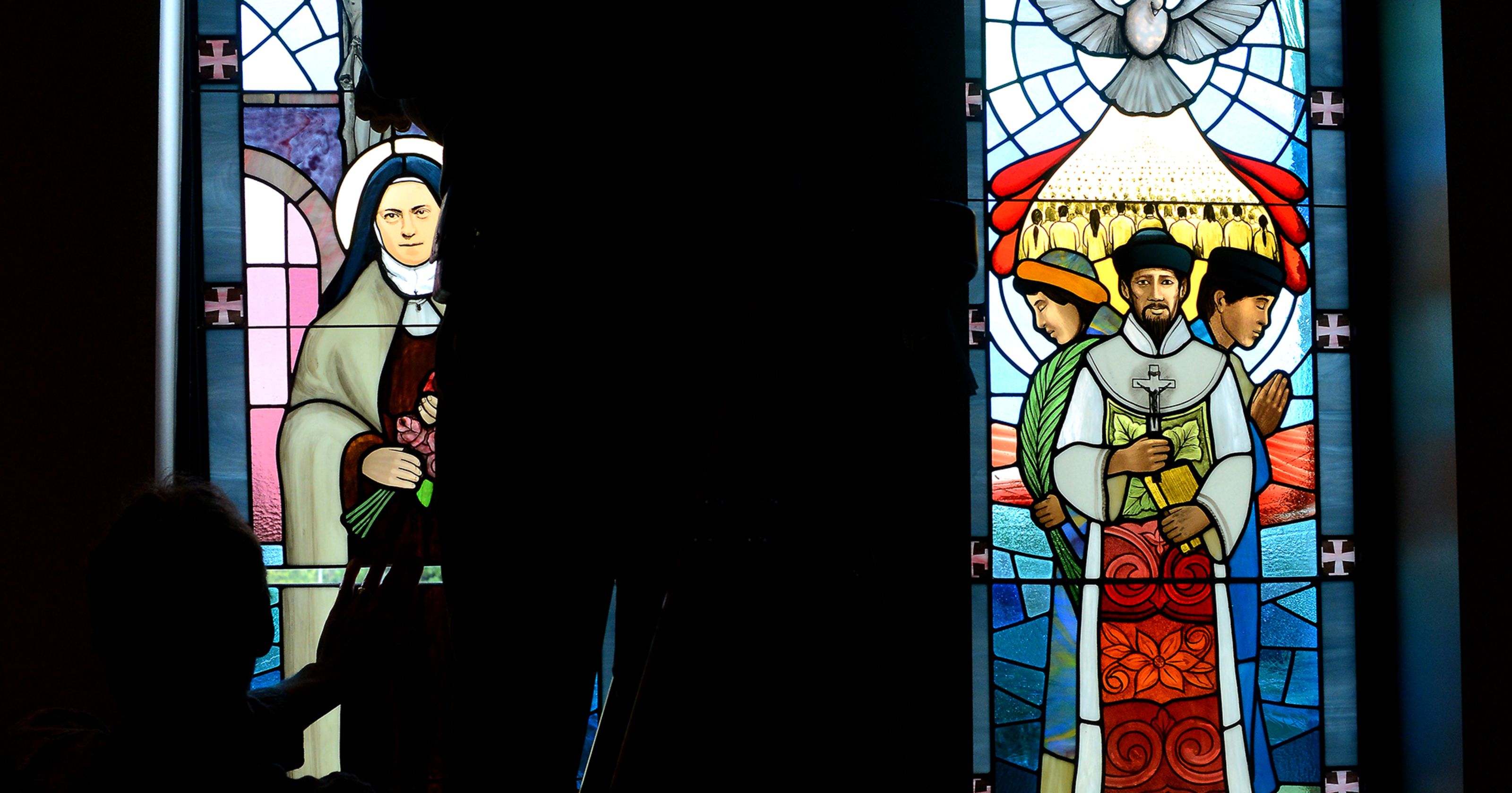 Stained Glass Windows Go In At Lansing Catholic Chapel