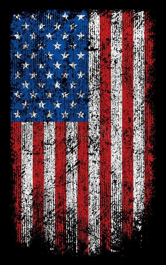 Grunge Usa Flag Wallpaper Background Vector Design