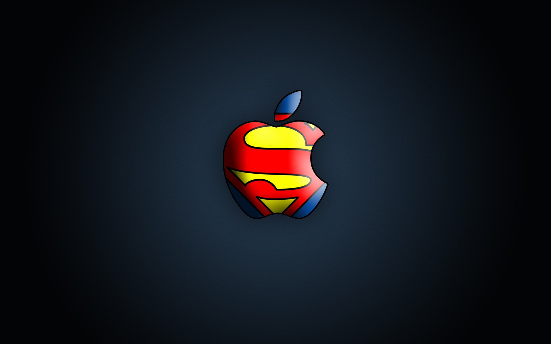 Supermac Superman Logo On Apple Mac HD Wallpaper