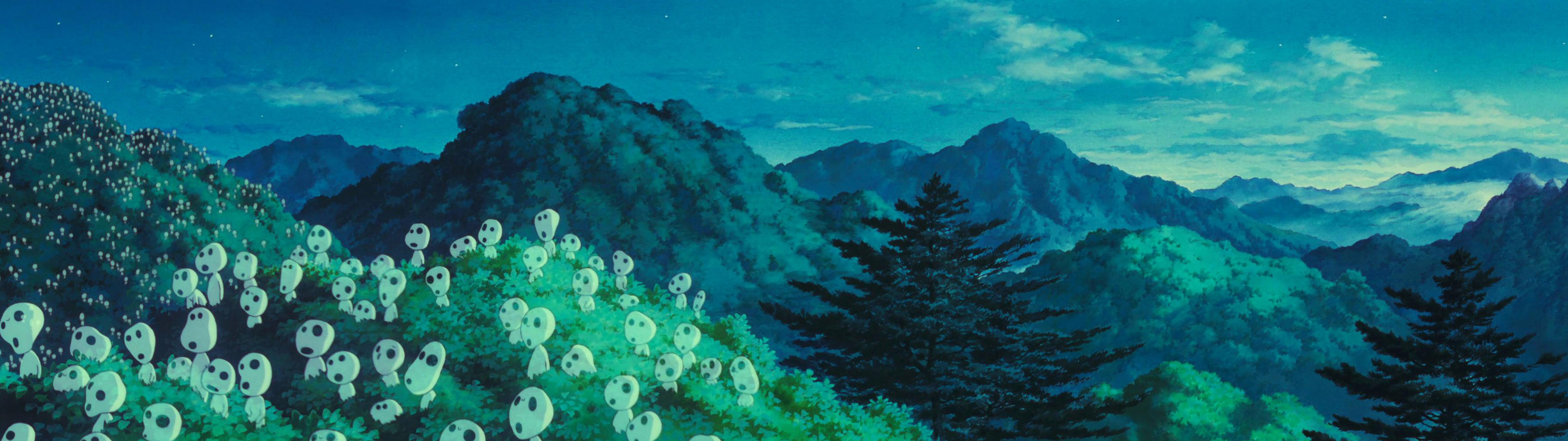 Ghibli Wallpaper Kodama Princess Mononoke Background