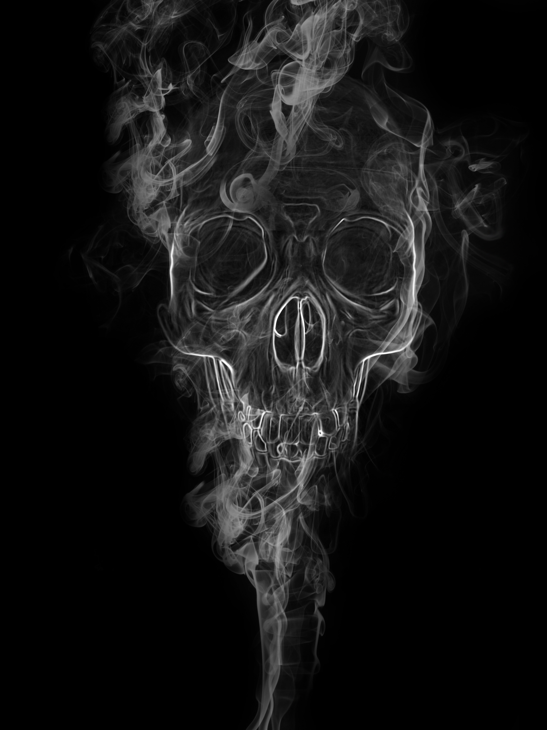 skull in smoke by toinouANDRE on