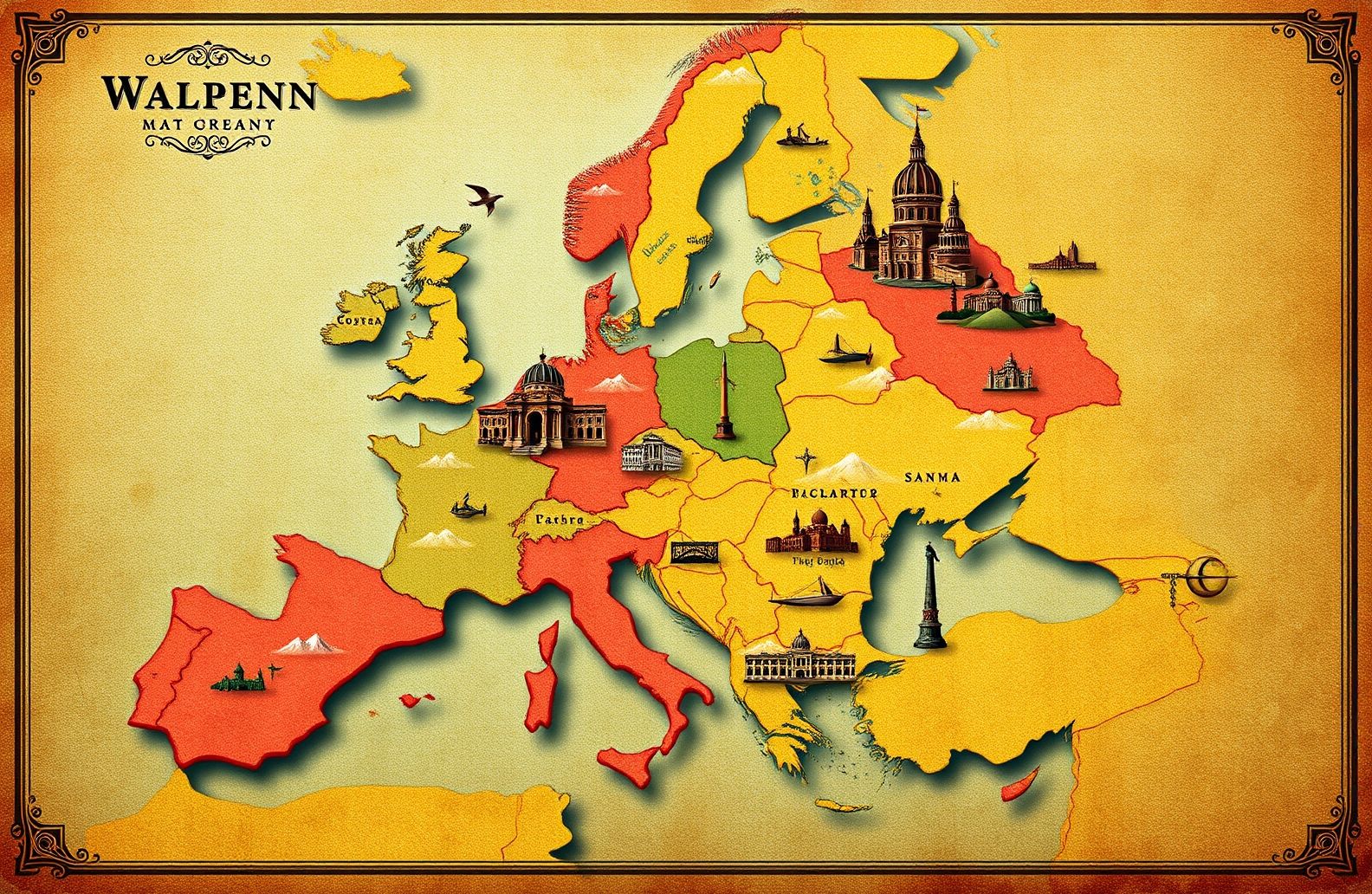 Map Of Europe Wallpaper