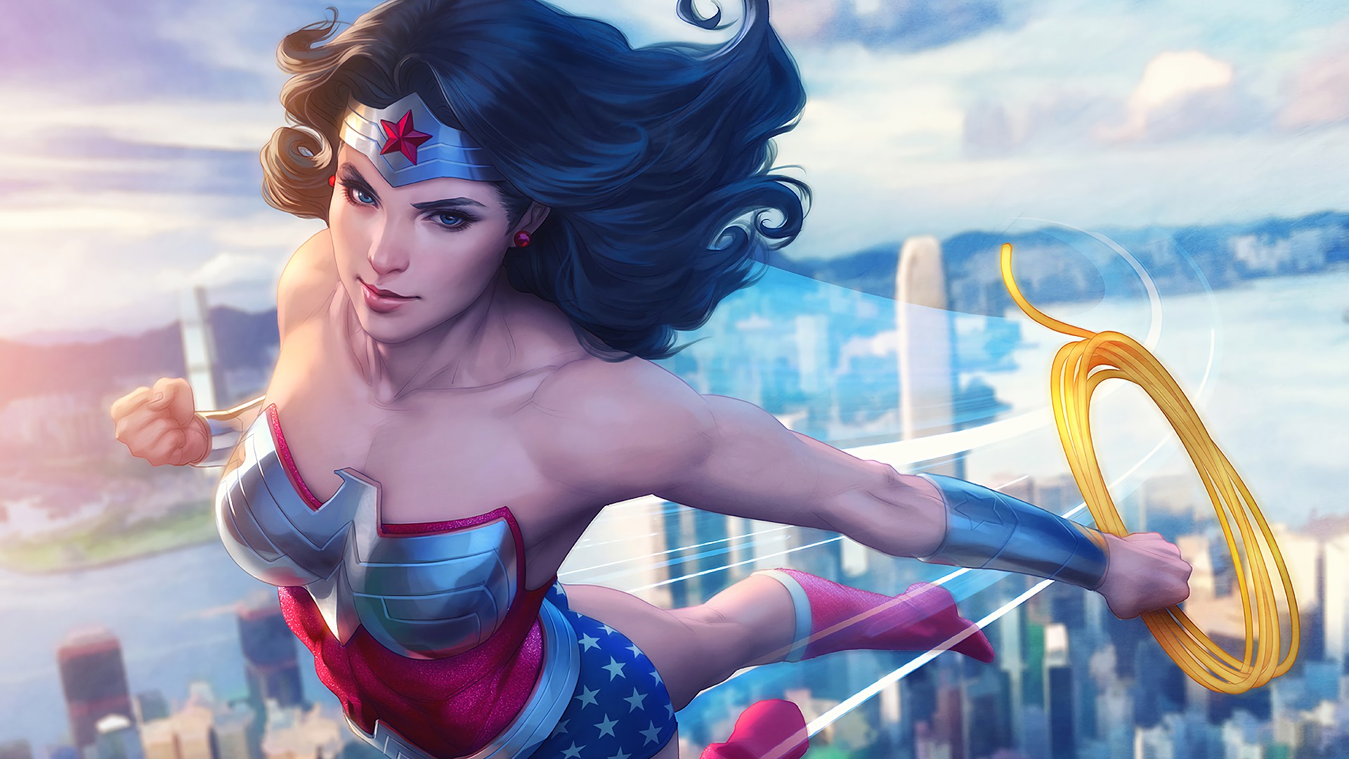 Desktop Wallpaper Wonder Woman Dc Ics Superhero Fan Digital