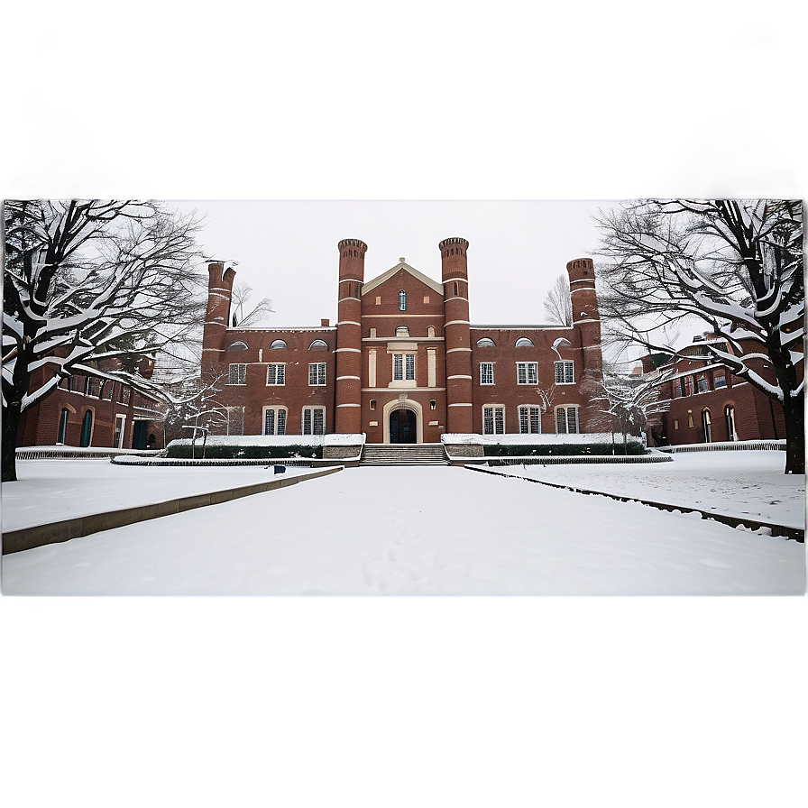 Brown University Campus Snowfall Png Wallpaper