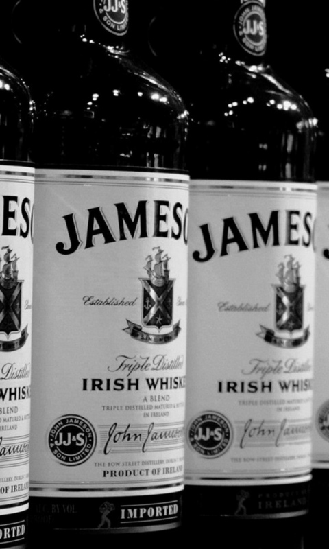 Wallpaper Whiskey Jameson Black White Bottle Htc