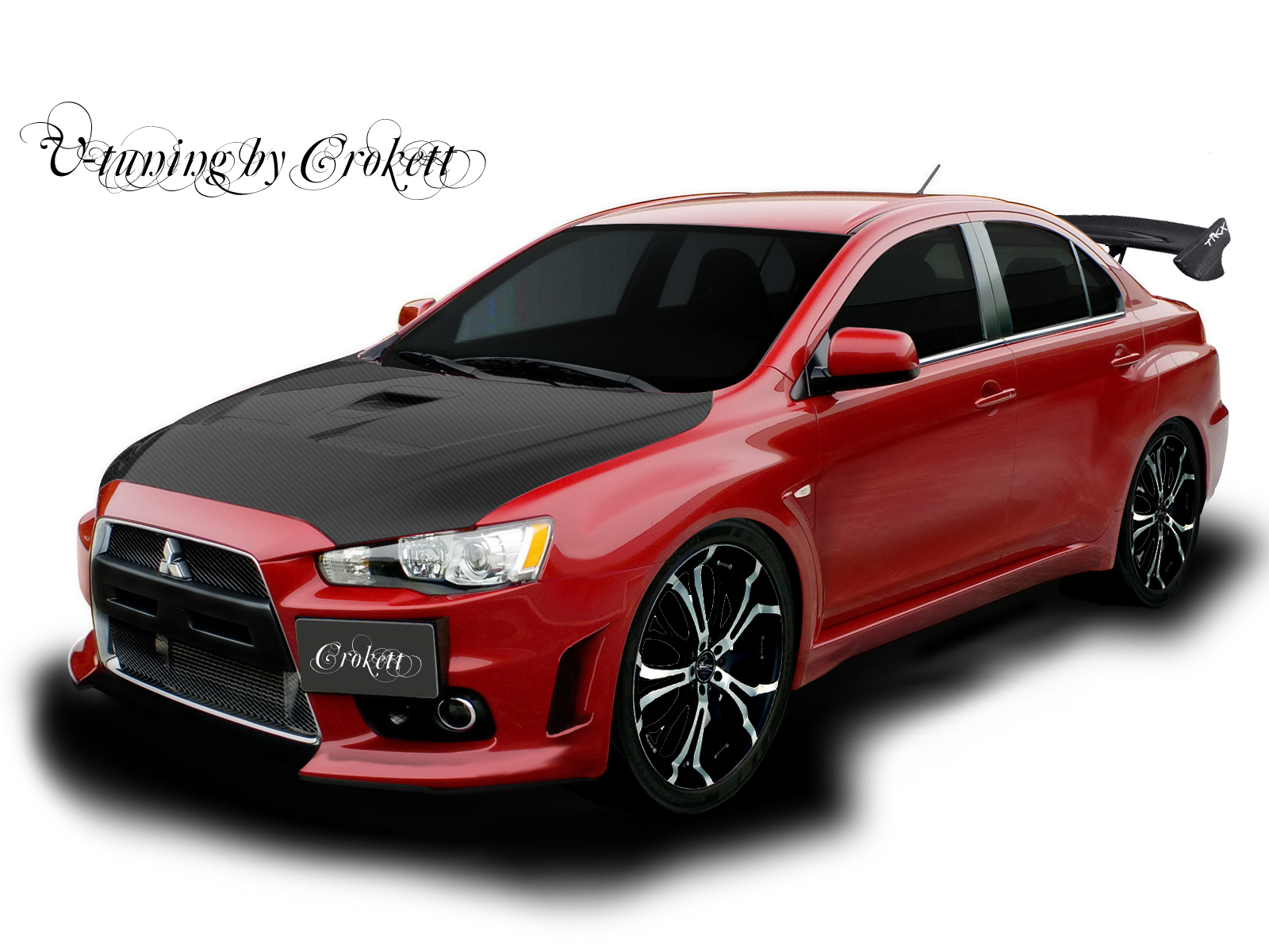 Mitsubishi Eclipse Lancer Tuning Front Side HD Wallpaper Oto Color