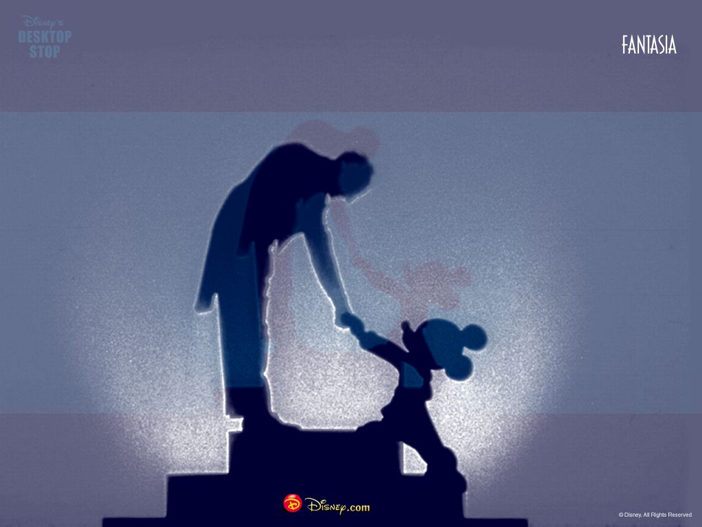 Fantasia Mickey Mouse Walt Disney Silhouettes Wallpaper Hq Pictures