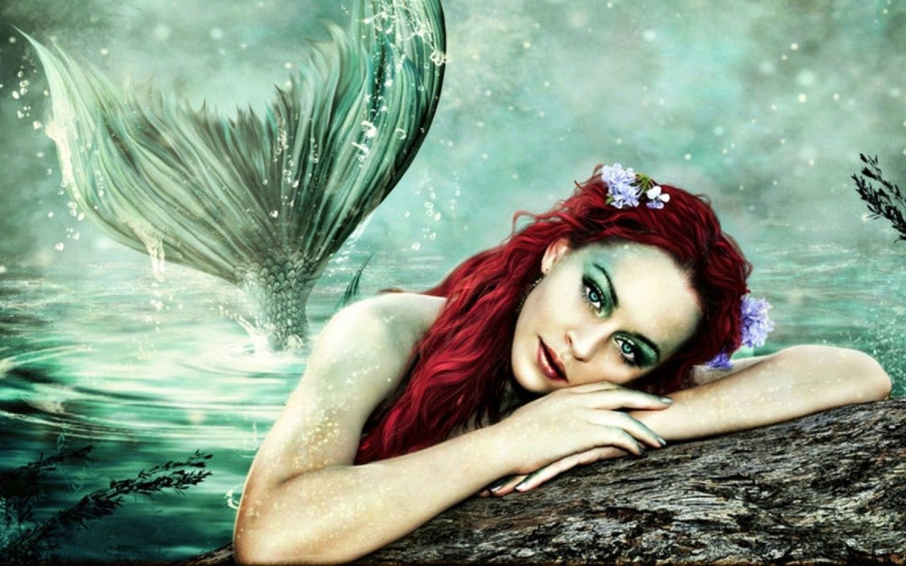 Wallpaper Beautiful Mermaid