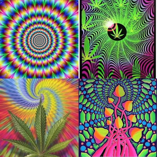 Trippy Weed Leaf Background - weed, Drugs, Marijuana, 420, Nature
