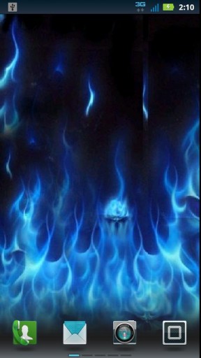 Pictures Bigger Blue Fire Skull Live Wallpaper For Car