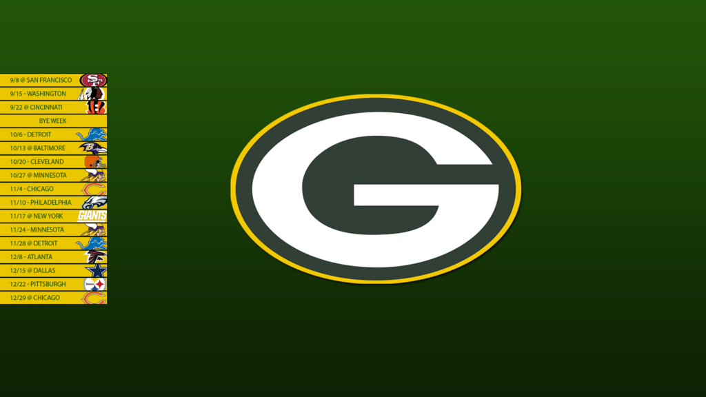Green Bay Packers Schedule Wallpaper By Sevenwithat