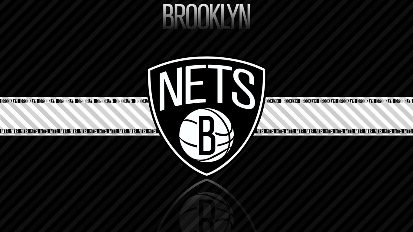  Brooklyn Nets team logo widescreen HD wallpaper   1366x768 Wallpaper