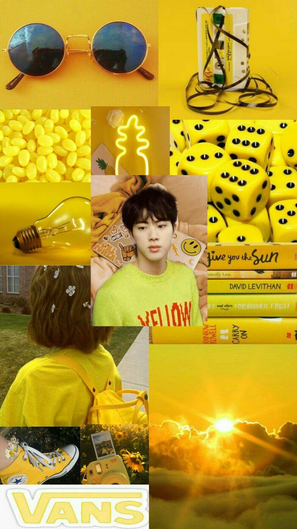 Yellow Aesthetic Wallpaper Kim Seokjin In