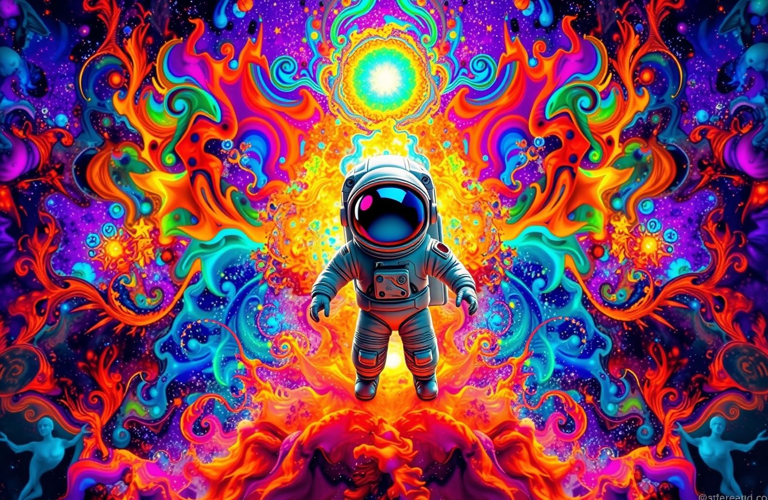 Psychedelic Astronaut Wallpaper