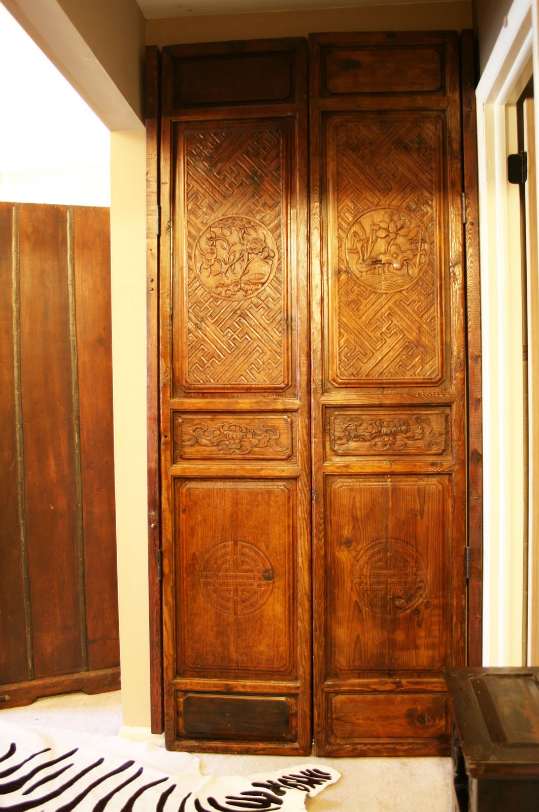 Antique Chinese Doors Used As Closet In My Master Bedroom These