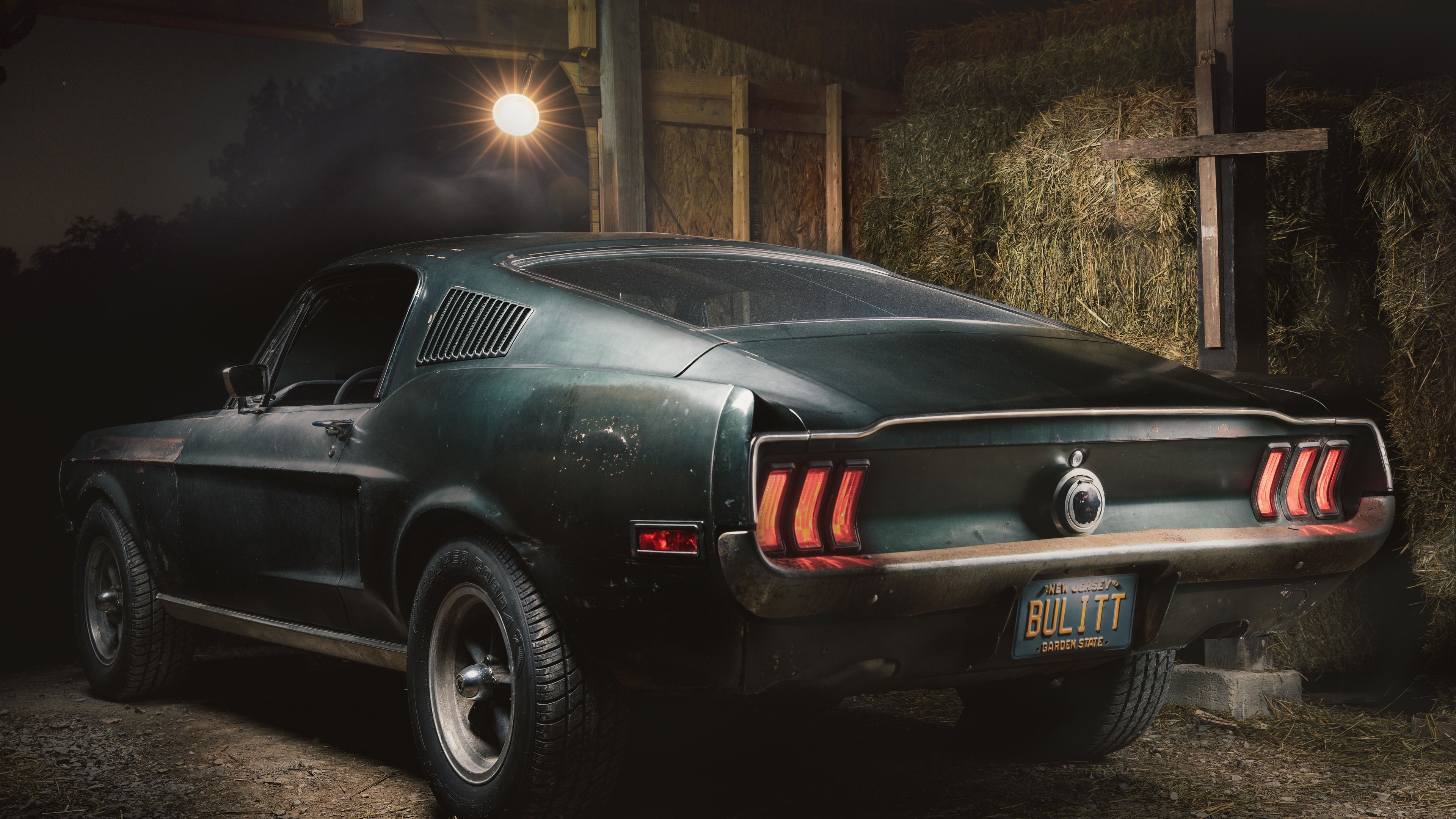 Mustang Gt Fastback 4k Rear Wallpaper HD