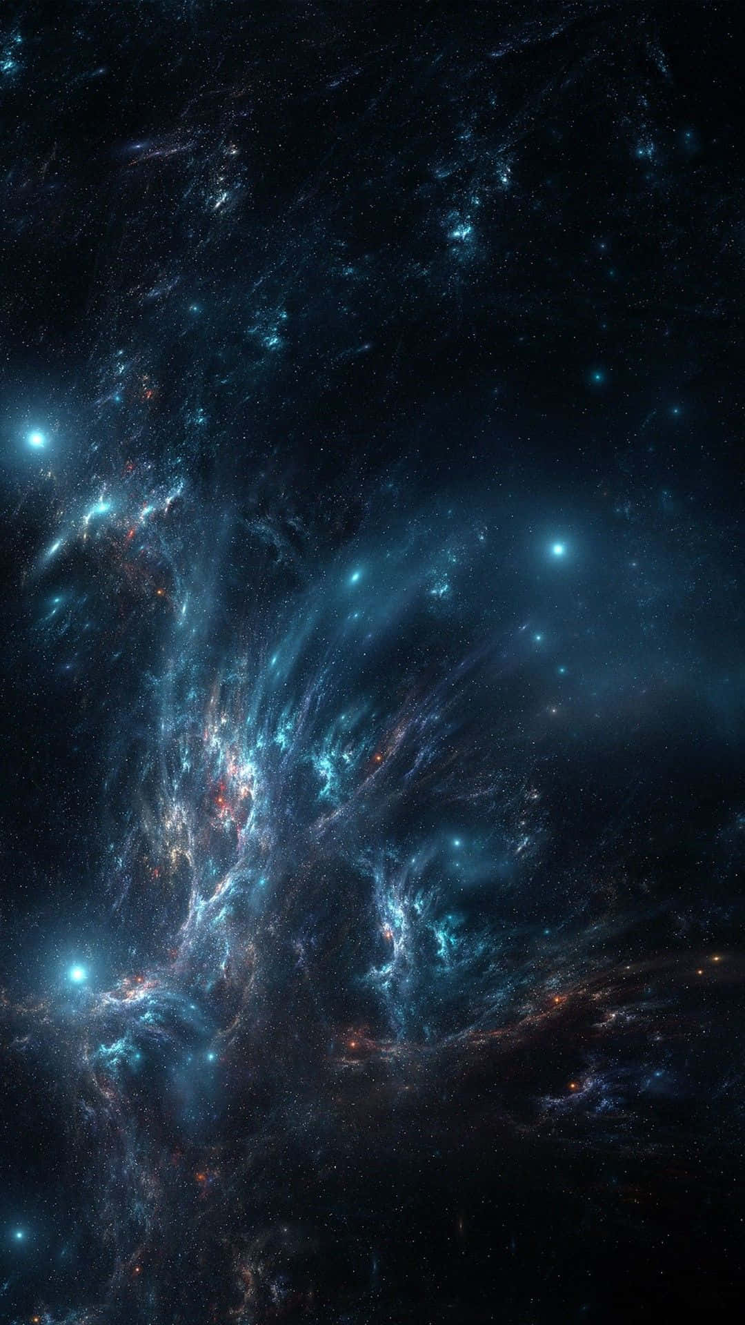 Blue Galaxy iPhone Wallpaper
