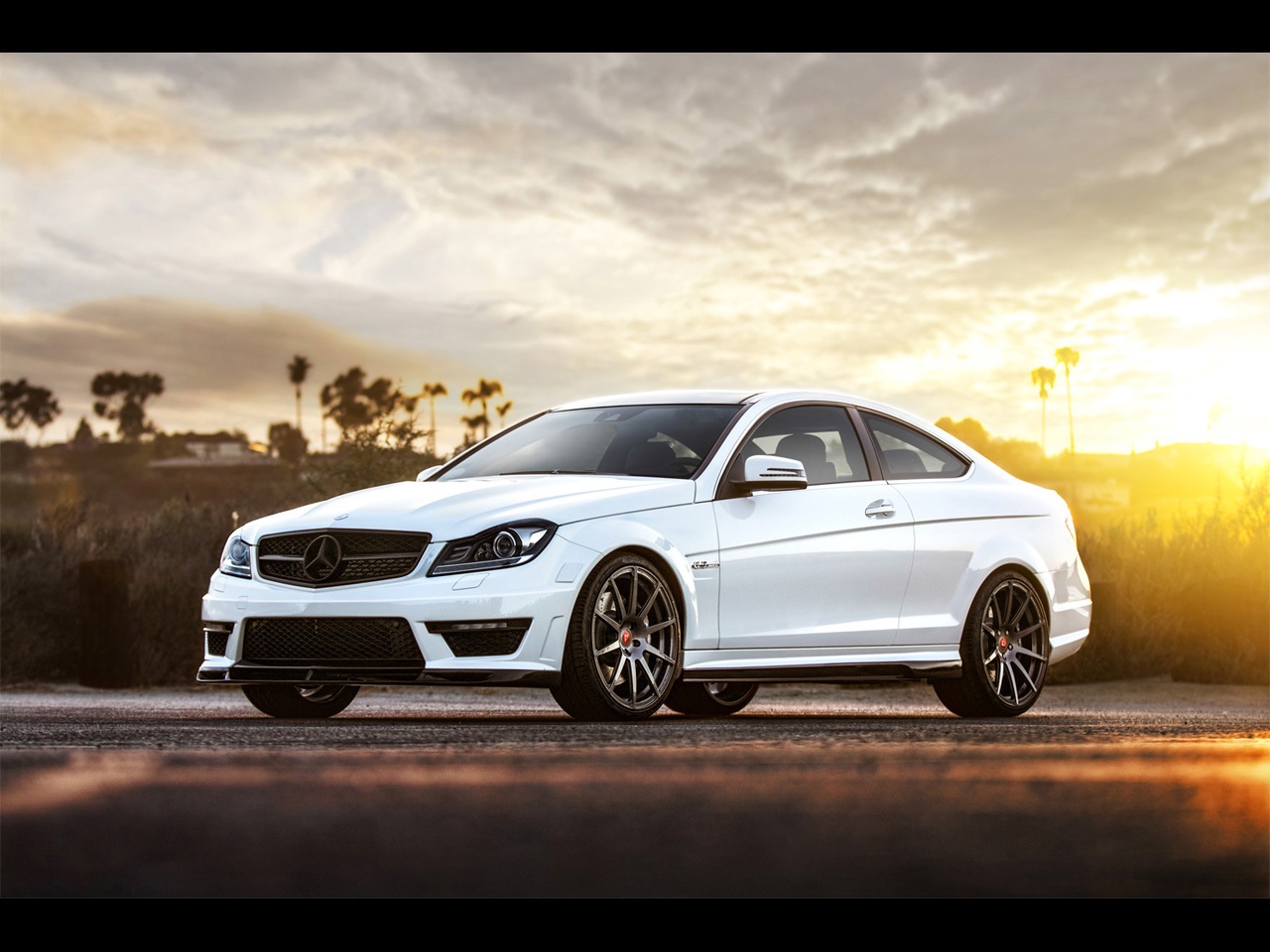 Mercedes Benz C63 Amg Front Angle Static Wallpaper