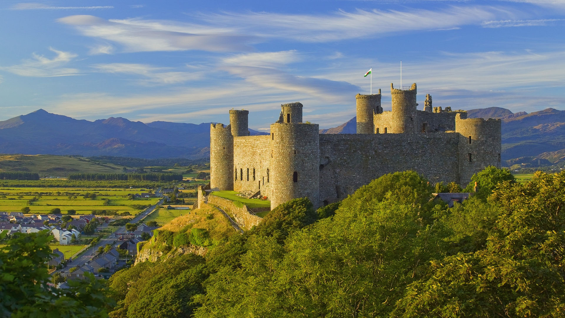 Castle Harlech Gwynedd Wales Fort Desktop Wallpaper World