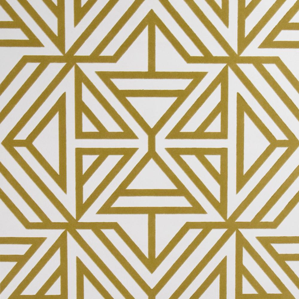 A Street Helios Mustard Geometric Wallpaper Sample 87330sam