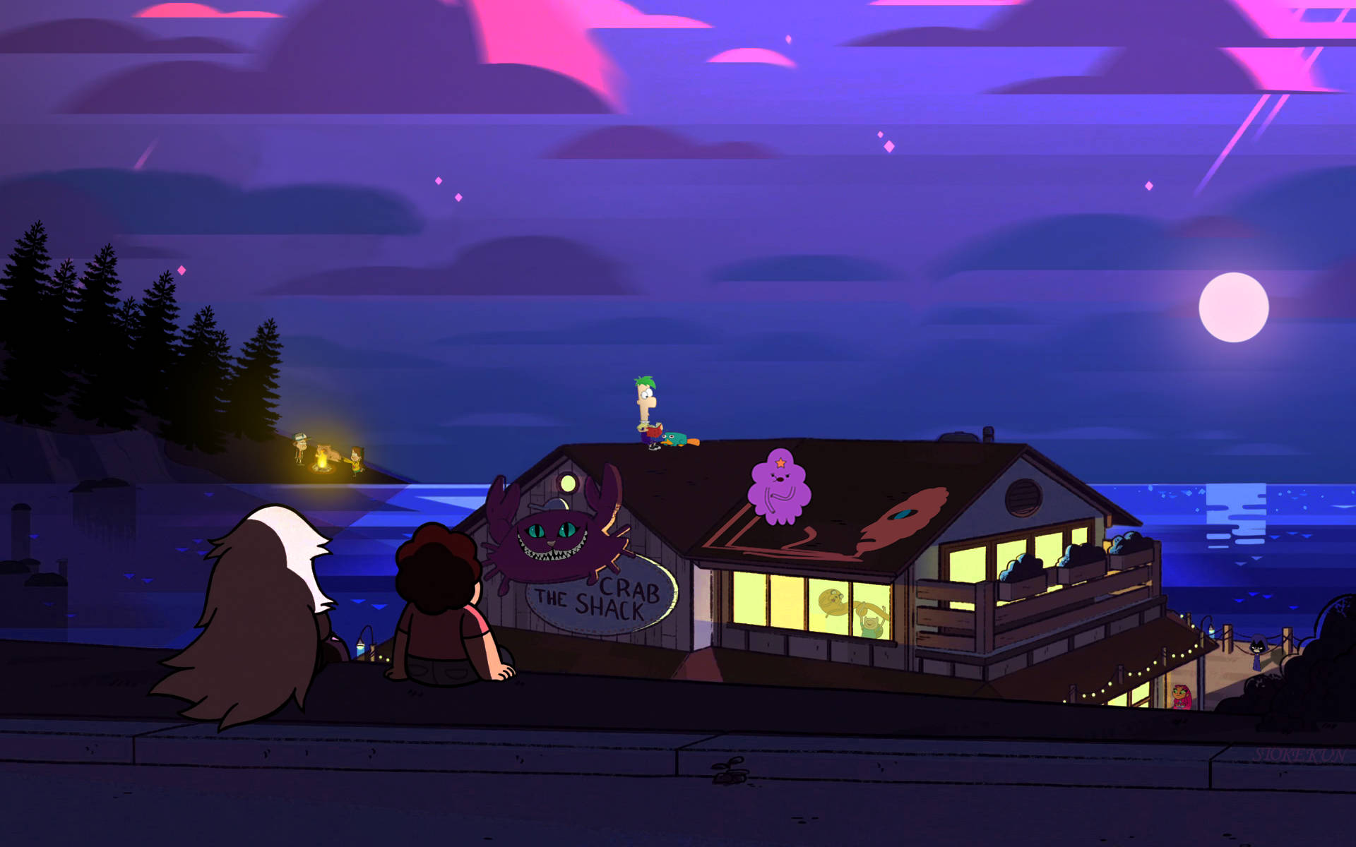 Crossover Steven Universe iPad Wallpaper