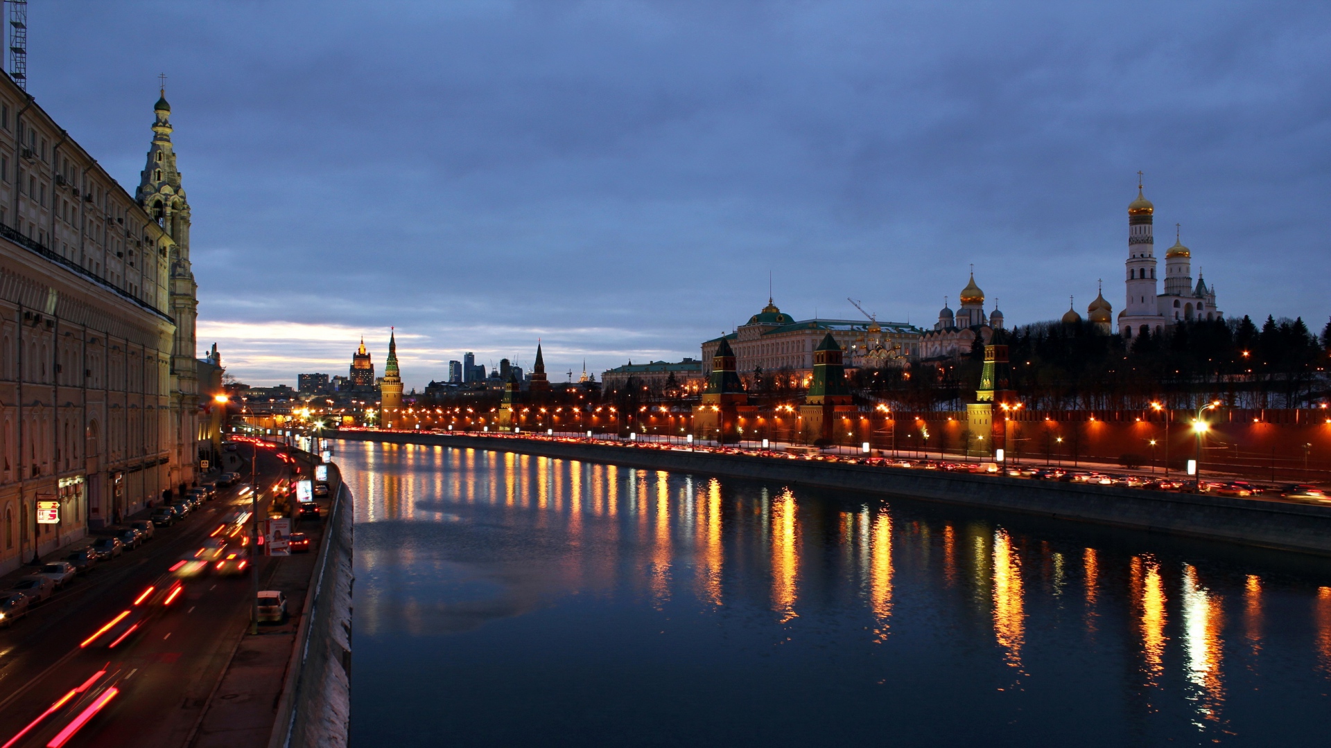 HD Wallpaper Moscow River Light