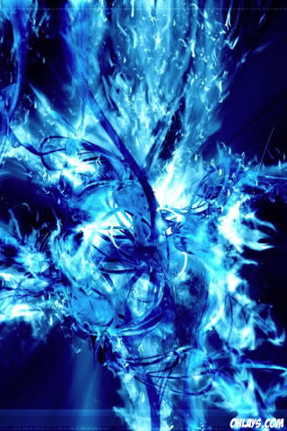 Blue Flames iPhone Wallpaper 4534 ohLays