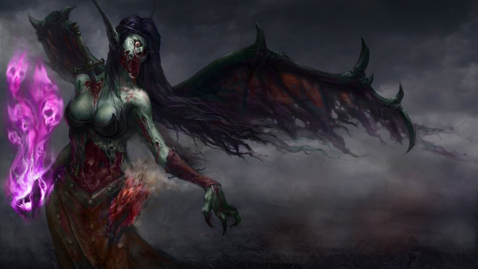 Dark Fantasy Vampire Horror Macabre Undead Demon Blood Gore Fangs