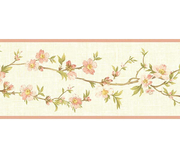 Free download White Pink Cherry Blossom Orchard Wallpaper Border