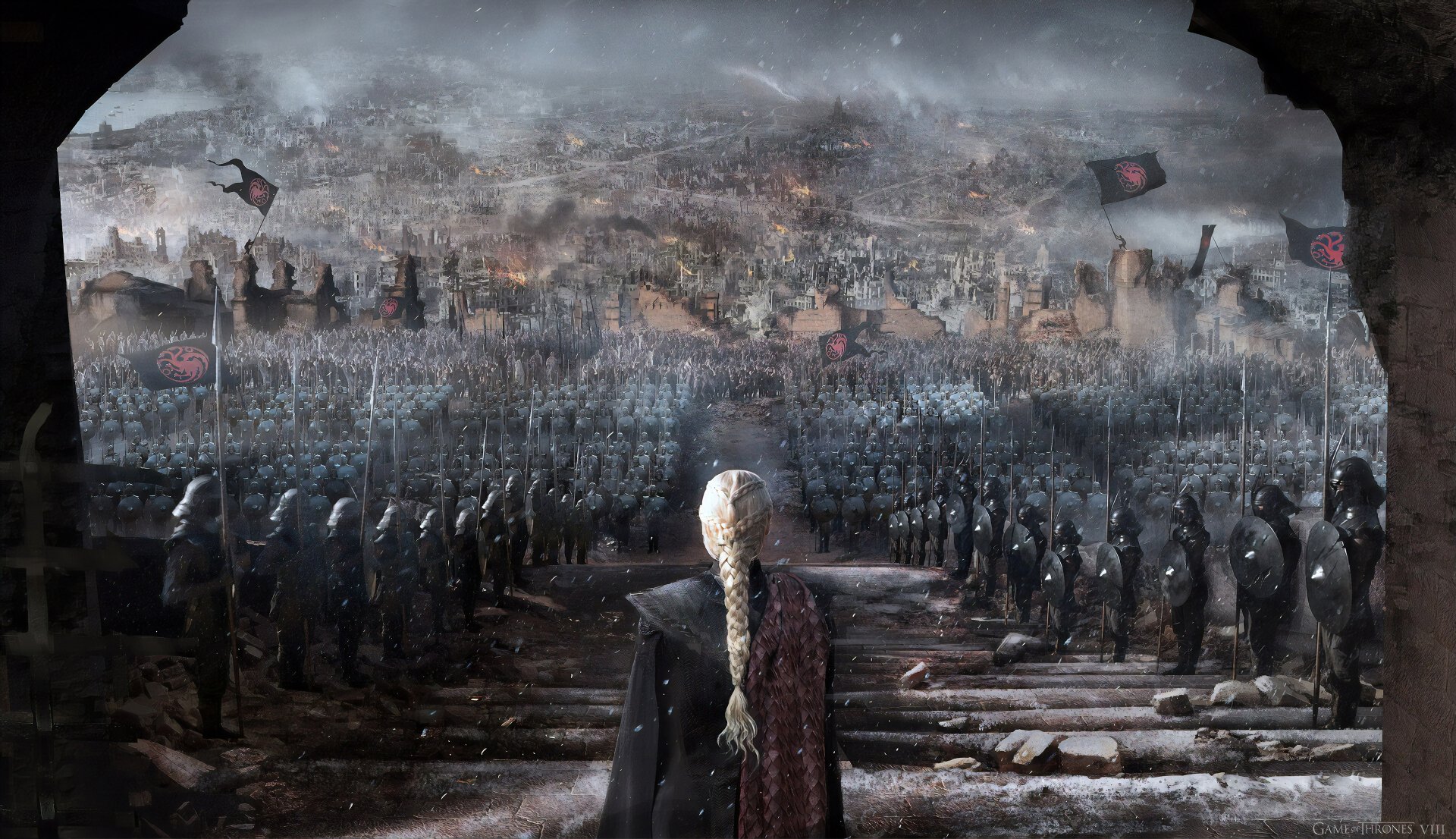 Daenerys Targaryen In Battle Wallpaper