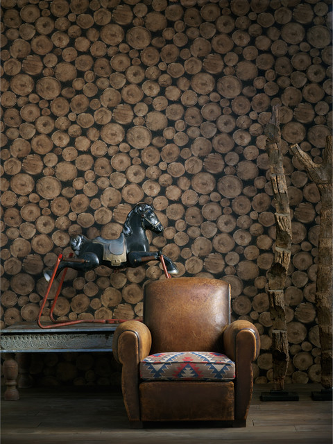 Wallpaper Rustic Other Metro By Kathy Kuo Home
