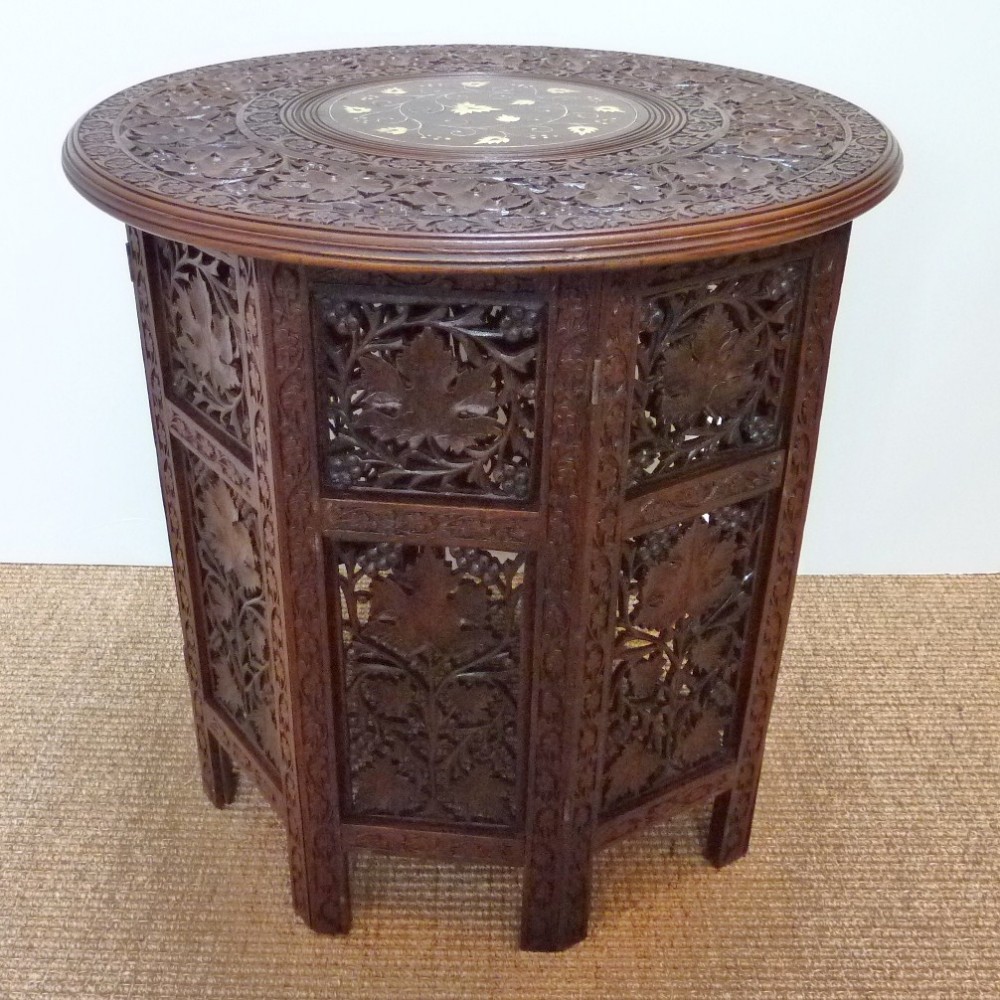 Antique Asian Furniture Chinese Carved Folding Table From