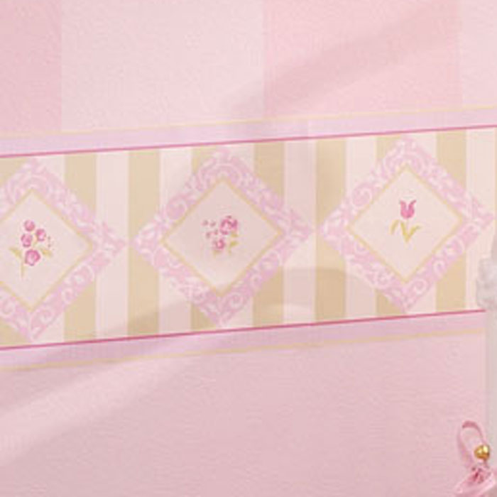 Free download lambs and ivy baby rose wallpaper border 7 inch x 30 inch