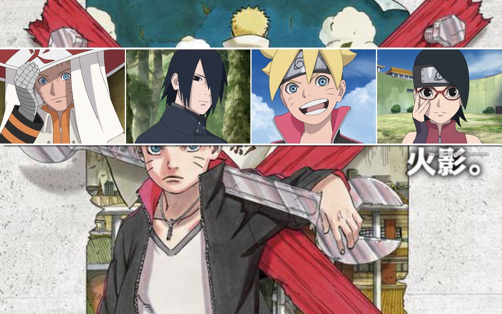 Naruto Sasuke Boruto Sarada Wallpaper by weissdrum on