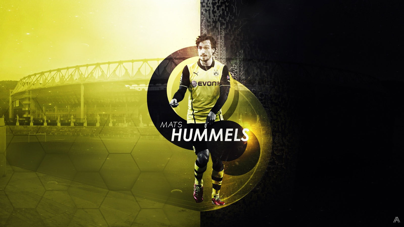 Mats Hummels Digital Wallpaper Borussia Dortmund