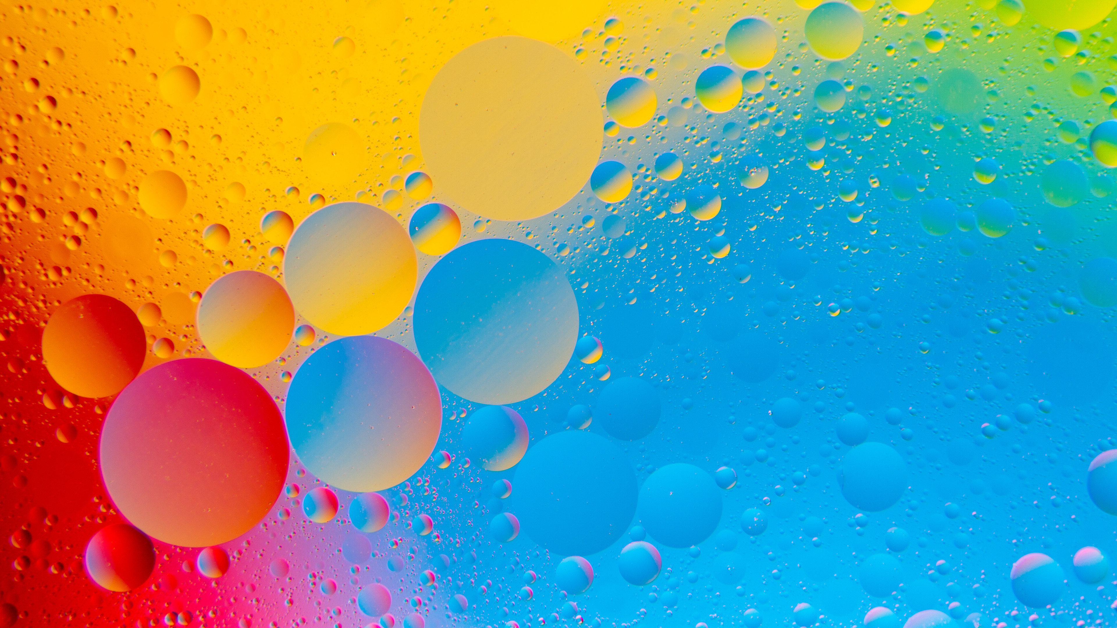 Abstract background with colorful oil bubbles in water, creating a vibrant and mesmerizing pattern