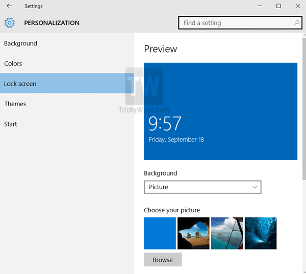 change background picture windows 10