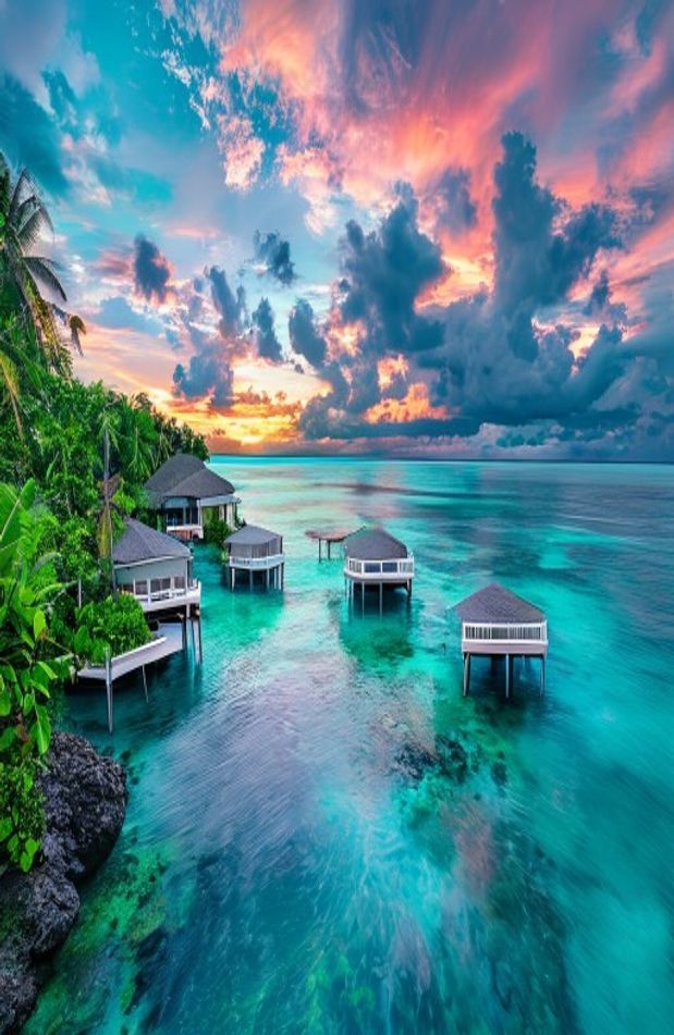 Maldives Island Resorts Wallpaper